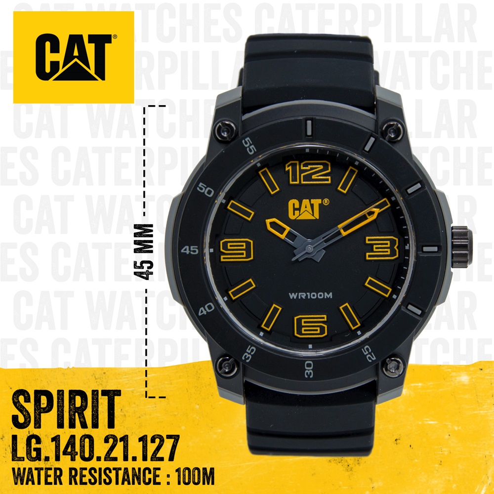 นาฬิกาข้อมือ CAT รุ่น SPIRIT LG รหัส LG.140.21.127 (สีดำ-เหลือง)