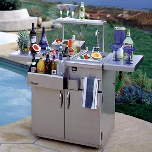 Cocktail unit with speed rail