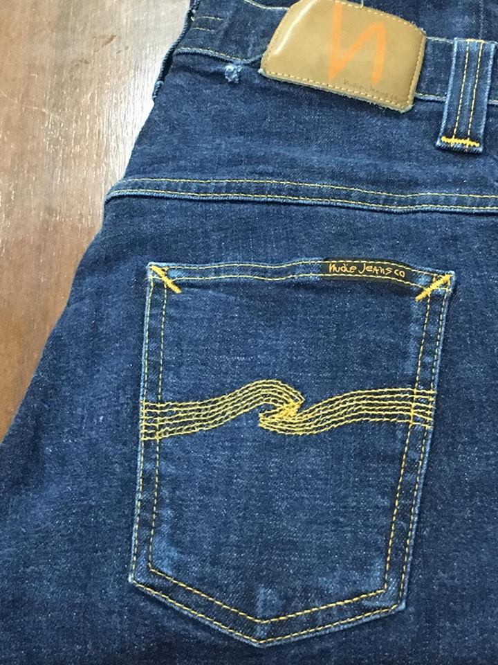 Nudie Jeans มือสอง Thin Finn ORG. Dry Twill เอว 28 ยาว 30 - 2,150 บาท (ส่งฟรี EMS)