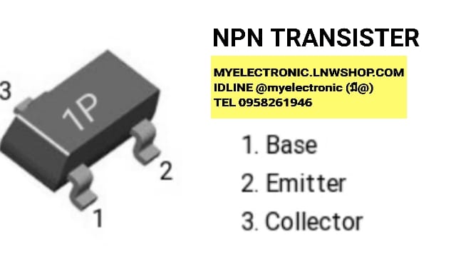 ทรานซิสเตอร์1P NPN TRANSISTER SMD 0.6A40V ตัวถังSOT23ยี่ห้อON-SEMIทรานซิสเตอรSMD