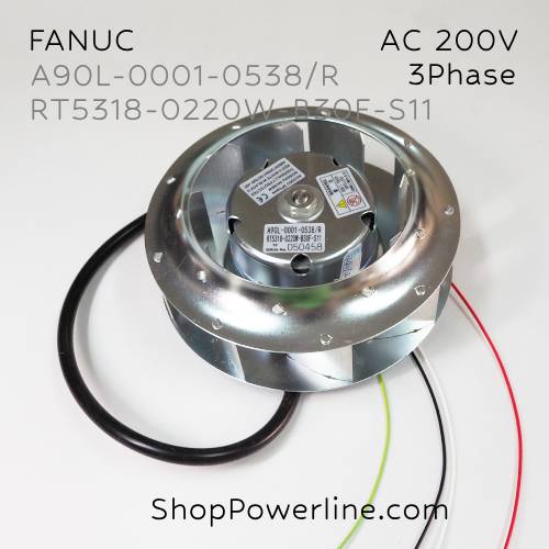 พัดลม Fan FANUC (A90L-0001-0538/R, RT5318-0220W-B30F-S11) AC200V 135x32mm 34/38W (4wire 3phase)