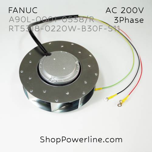 พัดลม Fan FANUC (A90L-0001-0538/R, RT5318-0220W-B30F-S11) AC200V 135x32mm 34/38W (4wire 3phase)