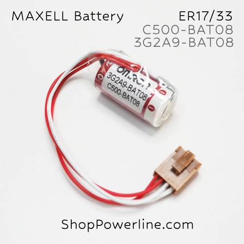 แบตเตอรี่ Battery Maxell/Japan (ER17/33, 3G2A9-BAT08, C500-BAT08) 3.6V (Brown Plug 4wire)