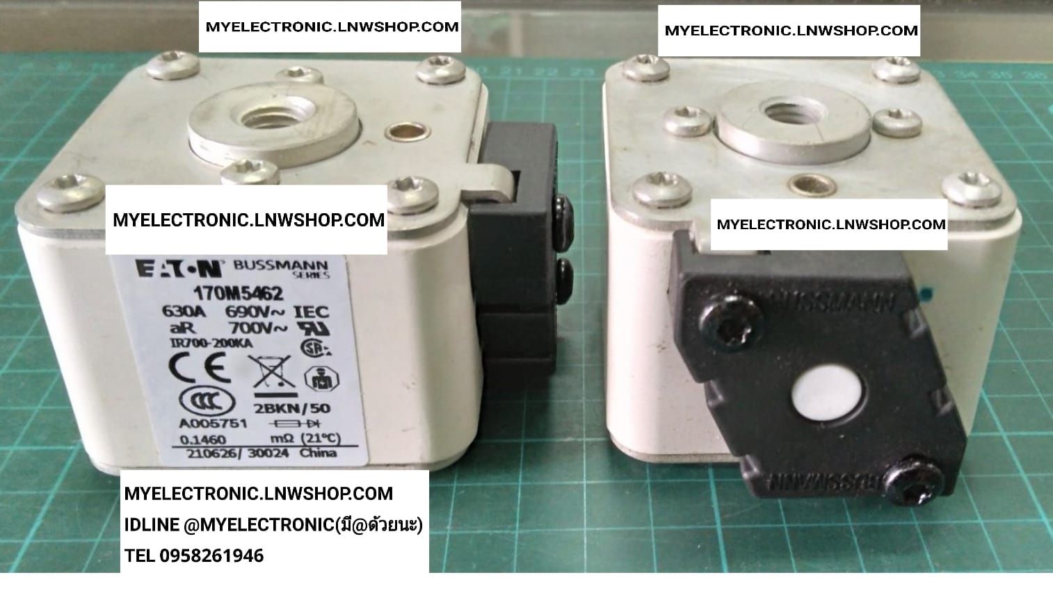 ขาย 170M5462 ฟิวส์63A690V FUSE ฟิวส์ 63A690V ยี่ห้อ EATON BUSSMANN ของแท้ ราคา ตัวละ . . . . หน่วย บาท