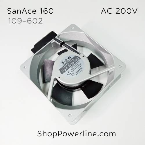 พัดลม Fan SanAce160 (109-602) AC200V 160x160x50mm 0.23/0.18A (2pin)