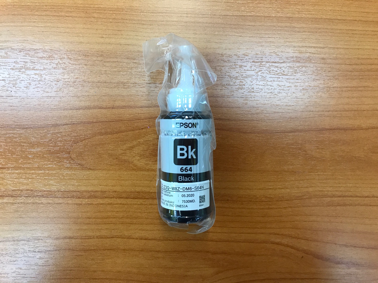 น้ำหมึกปริ้นเตอร์แท้ Epson T664100 Ink Tank Black 70cc. (สีดำ)