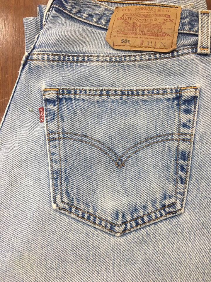 Levi's 501 ฟอกซีด Made in USA ปี 1998 เอว 31 ยาว 33.5