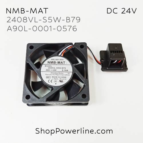 พัดลม Fan NMB-MAT (2408VL-S5W-B79, A90L-0001-0576) DC24V 60x60x20mm 0.15A (3wire Fanuc Special Plug)