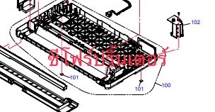 HOUSING ASSY.,LOWER;C EPSON LQ-2090II "บอดี้ท่อนล่าง ตำแหน่ง100"