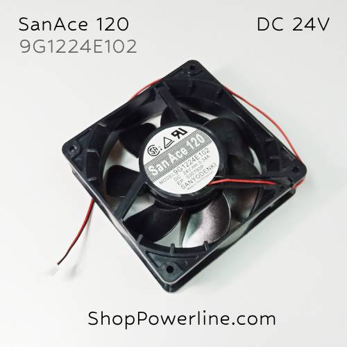 พัดลม Fan SanAce120 (9G1224E102) DC24V 120x120x38mm 0.34A (2wire White Plug)
