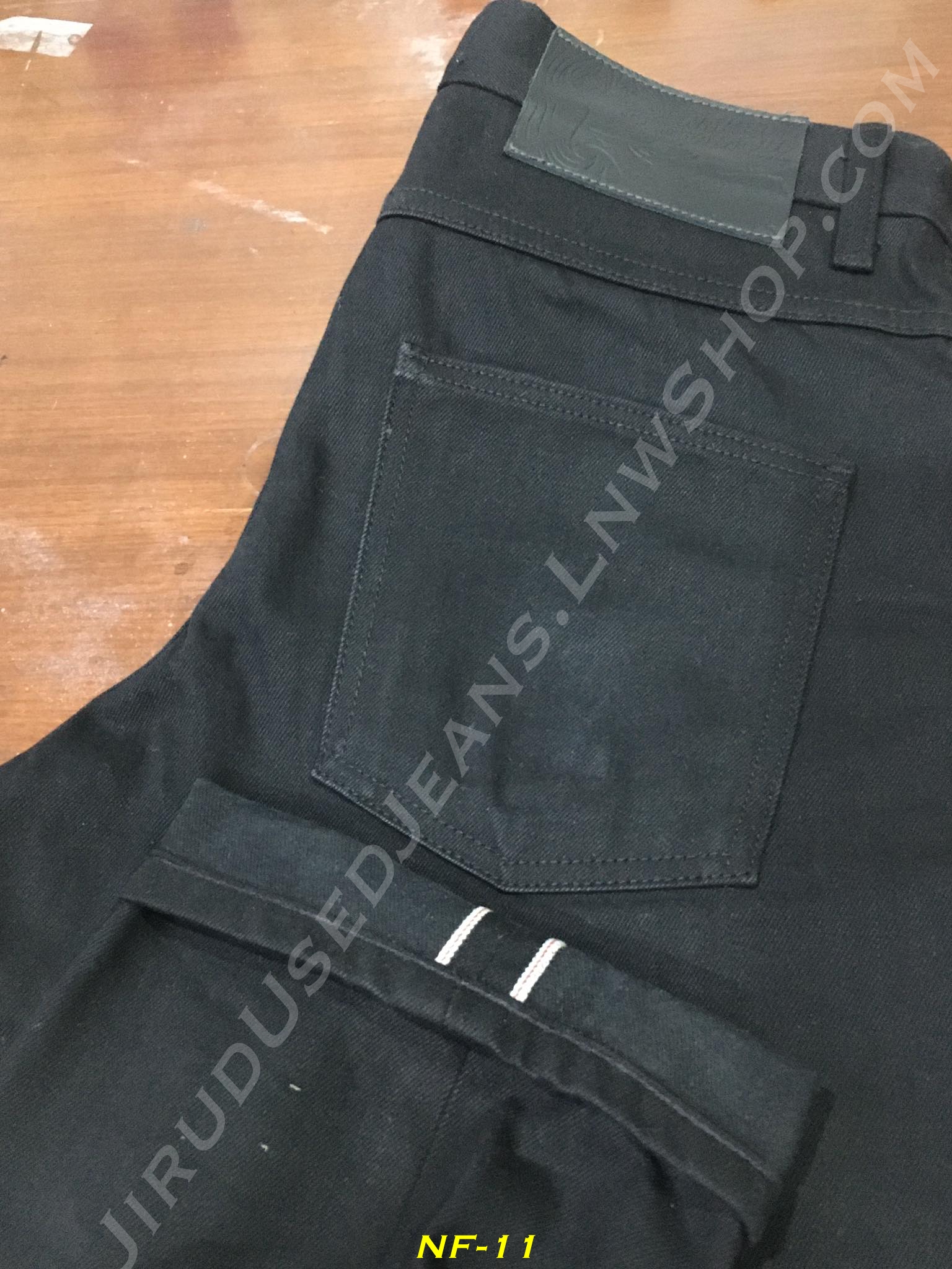 11. Naked & Famous - New Slim Guy - Solid Black Selvedge ริมแดง สีดำ 13oz เอว 35 ยาว 36