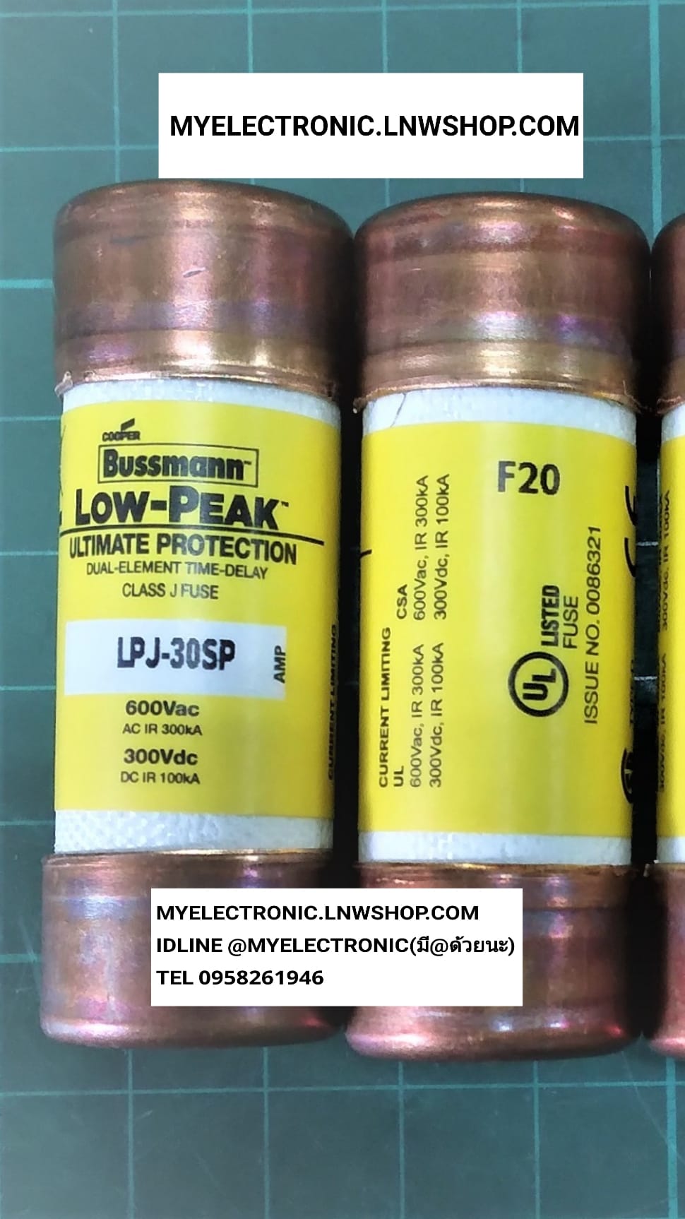 ขาย ฟิวส์ LPJ-30SP 600VAC 300VDC FUSE รุ่น LPJ30SP MODEL ยี่ห้อ BUSSMANN LOW-PEAK ของแท้ ราคา ตัวละ . . . . หน่วย บาท