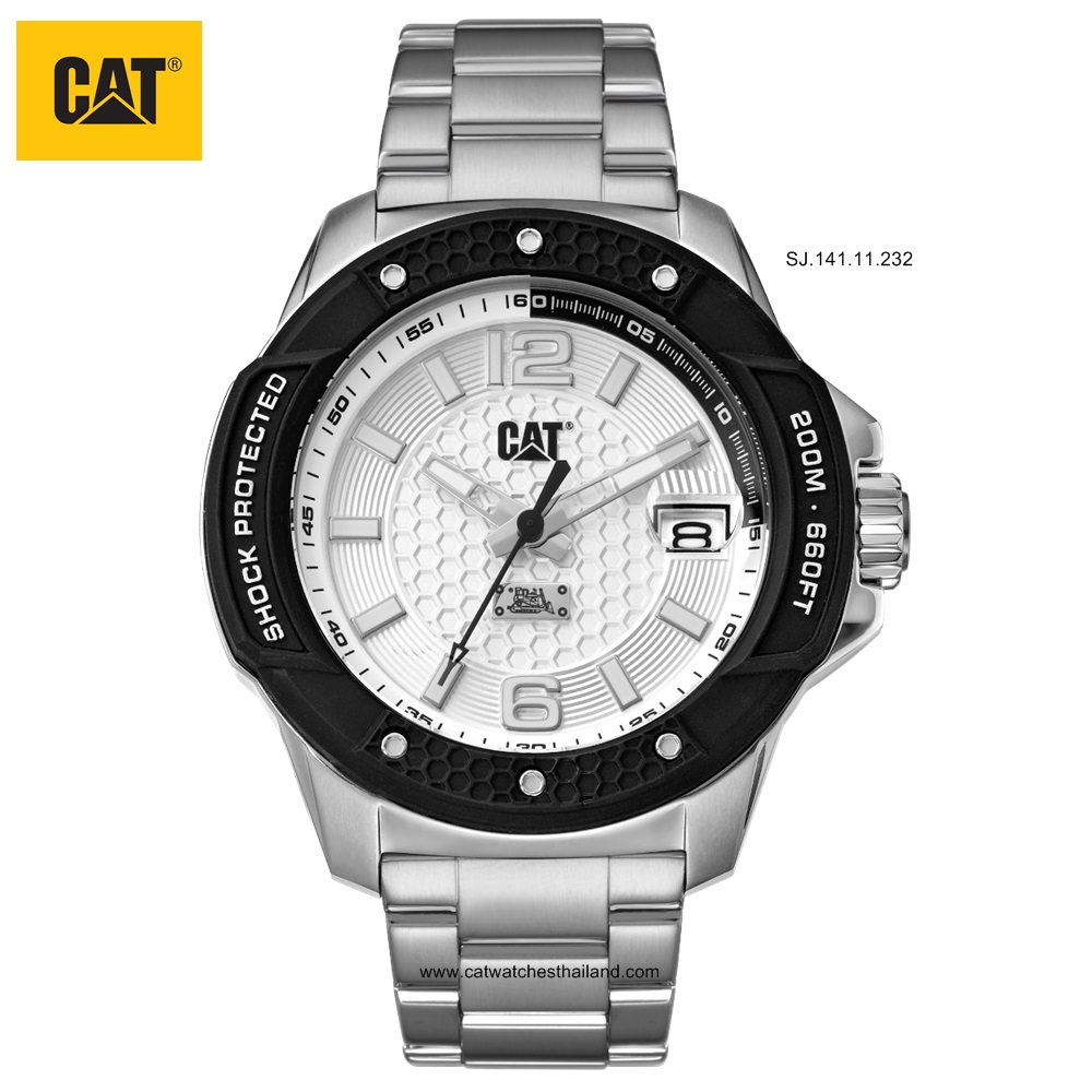 นาฬิกา CAT รุ่น SHOCKMASTER EVO รหัส SJ.141.11.232 SS SILVER สายสแตนเลส