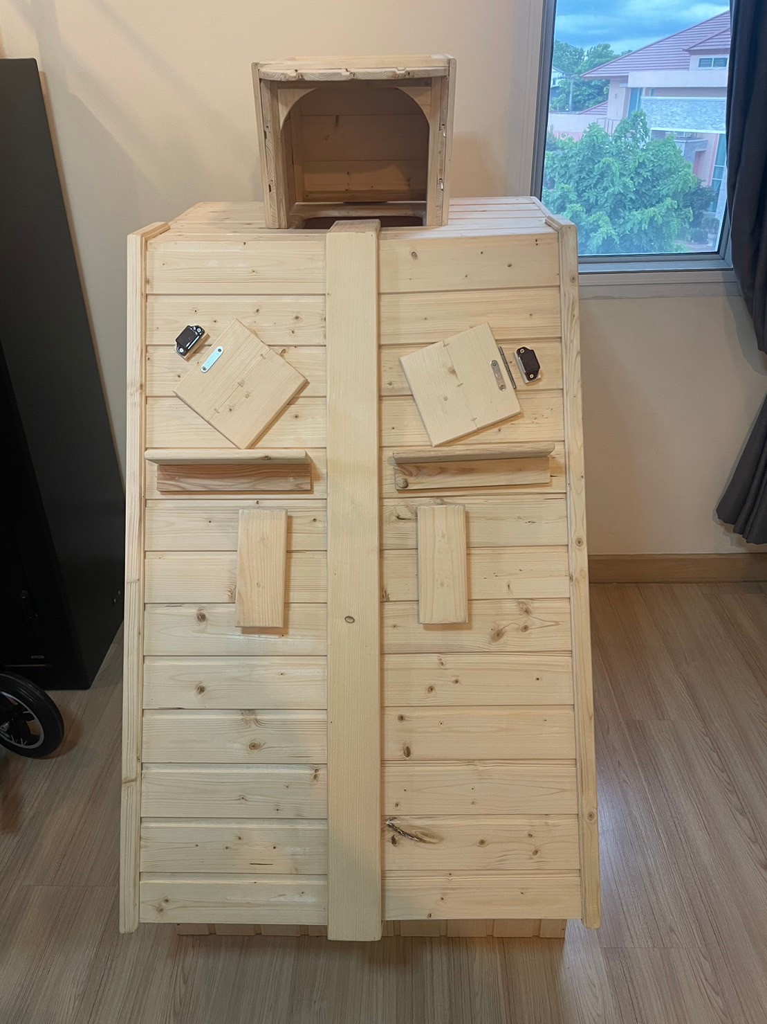 ตู้อบสมุนไพร ตู้อบซาวน่า ตู้อบสมุนไพรไอน้ำ ผลิตจากไม้สนยุโรป เกรดเอ แถมหม้อต้ม *ราคายังไม่รวมค่าส่งติดตั้ง