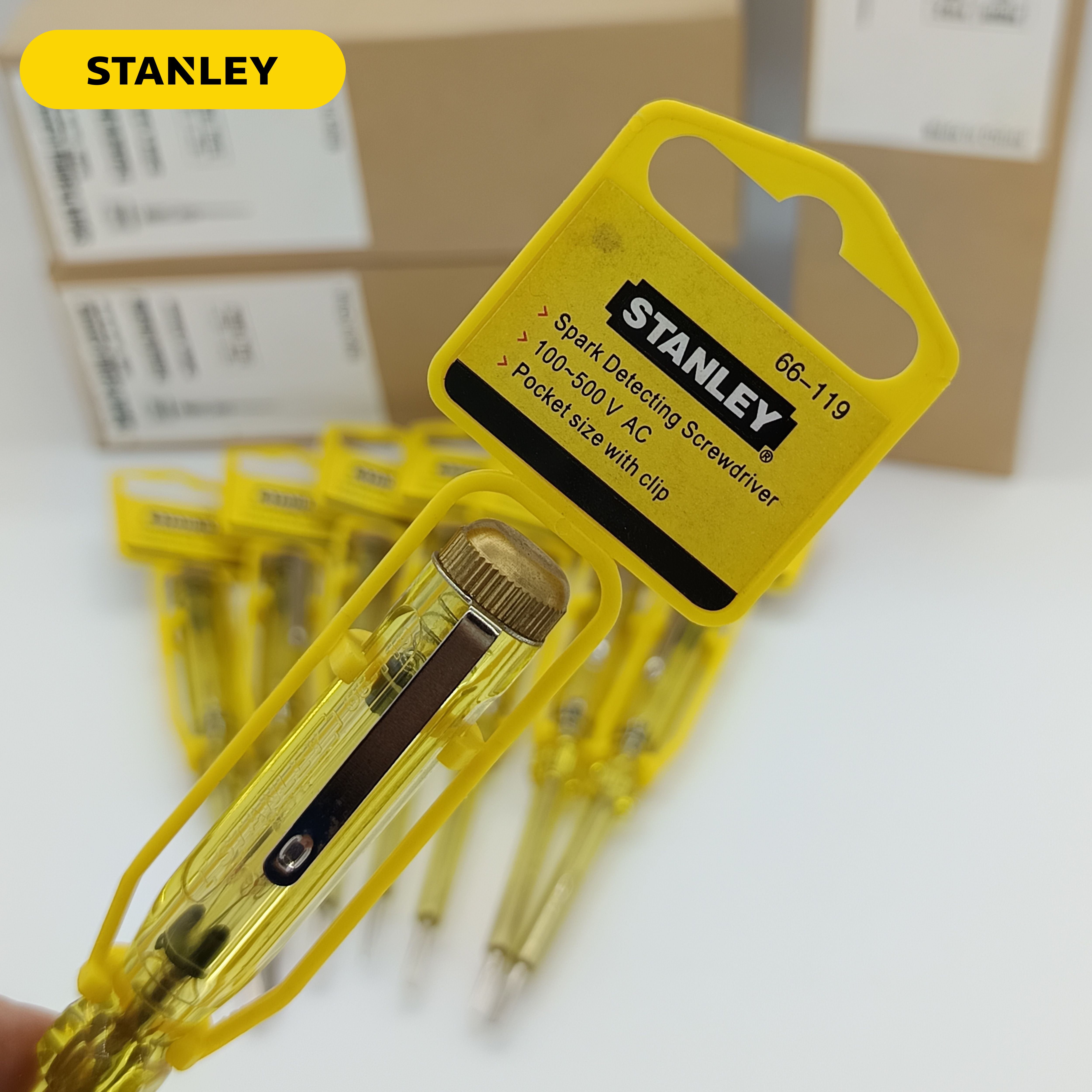 STANLEY 66-119 ไขควงลองไฟ ไขควงเช็คไฟ ขนาด 3x150มม. 100-500 โวลต์ ของแท้ 100%
