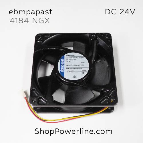 พัดลม Fan ebmpapst (4184NGX) DC24V 120x120x38mm 3.5W (3wire White Plug)