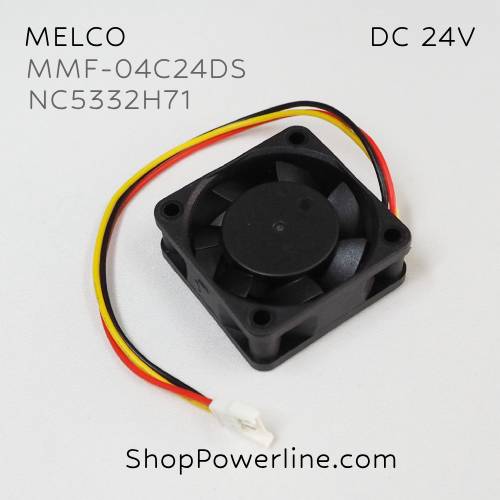 พัดลม Fan MELCO (MMF-04C24DS MCA, NC5332H71) DC24V 40x40x15mm 0.09A (3wire White C3 Plug)