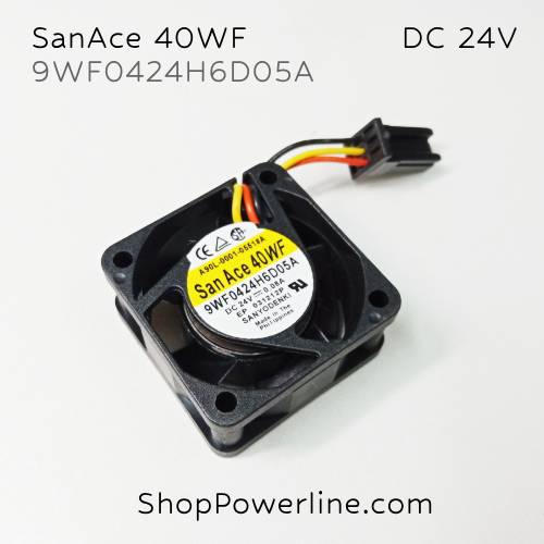 พัดลม Fan SanAce40WF (9WF0424H6D05A, A90L-0001-0551#A) DC24V 40x40x20mm 0.08A (3wire Fanuc Plug)