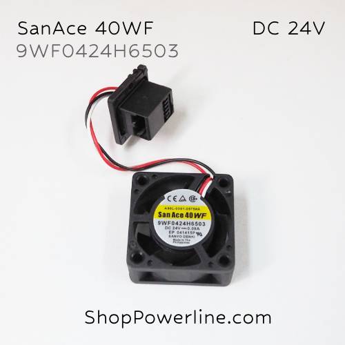 พัดลม Fan SanAce40WF (9WF0424H6503, A90L-0001-0575#A) DC24V 40x40x28mm 0.09A (3wire Fanuc Special Plug)