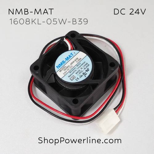พัดลม Fan NMB-MAT (1608KL-05W-B39) DC24V 40x40x20mm 0.08A (3wire White B2 Plug)