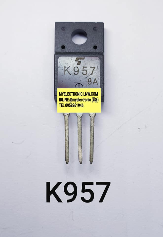 2SK957ยี่ห้อ TOSHIBAตัวถังTO220F/3ขาราคาตัวละบาท