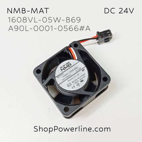 พัดลม Fan NMB-MAT (1608VL-05W-B69, A90L-0001-0566#A) DC24V 40x40x20mm 0.13A (3wire 4pin Black Plug)