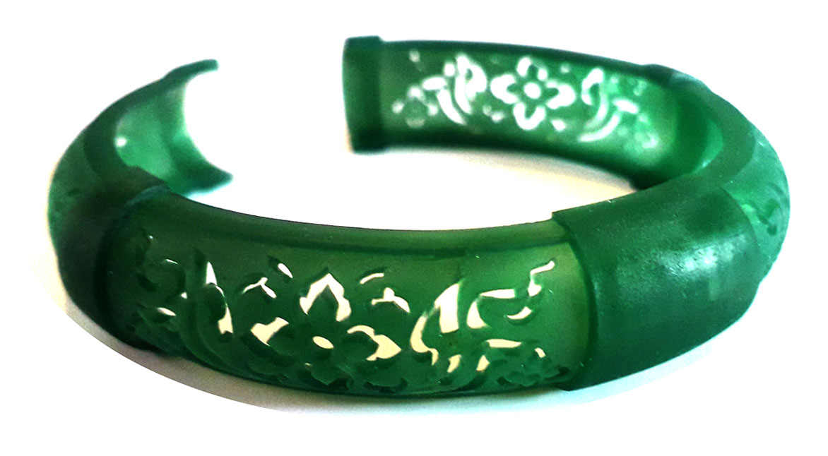 MODEL 3D กำไลอัตลักษณ์ไทย BS-900 @5.5cm. WHITE 1 3D BS-900