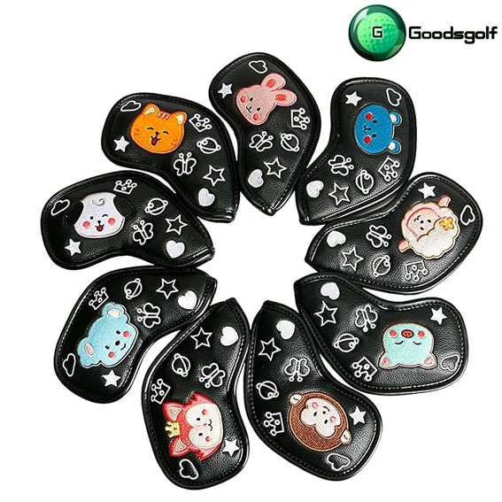 ปลอกหุ้มไม้กอล์ฟชุดเหล็ก ลายแมวสุดน่ารัก Cover iron set