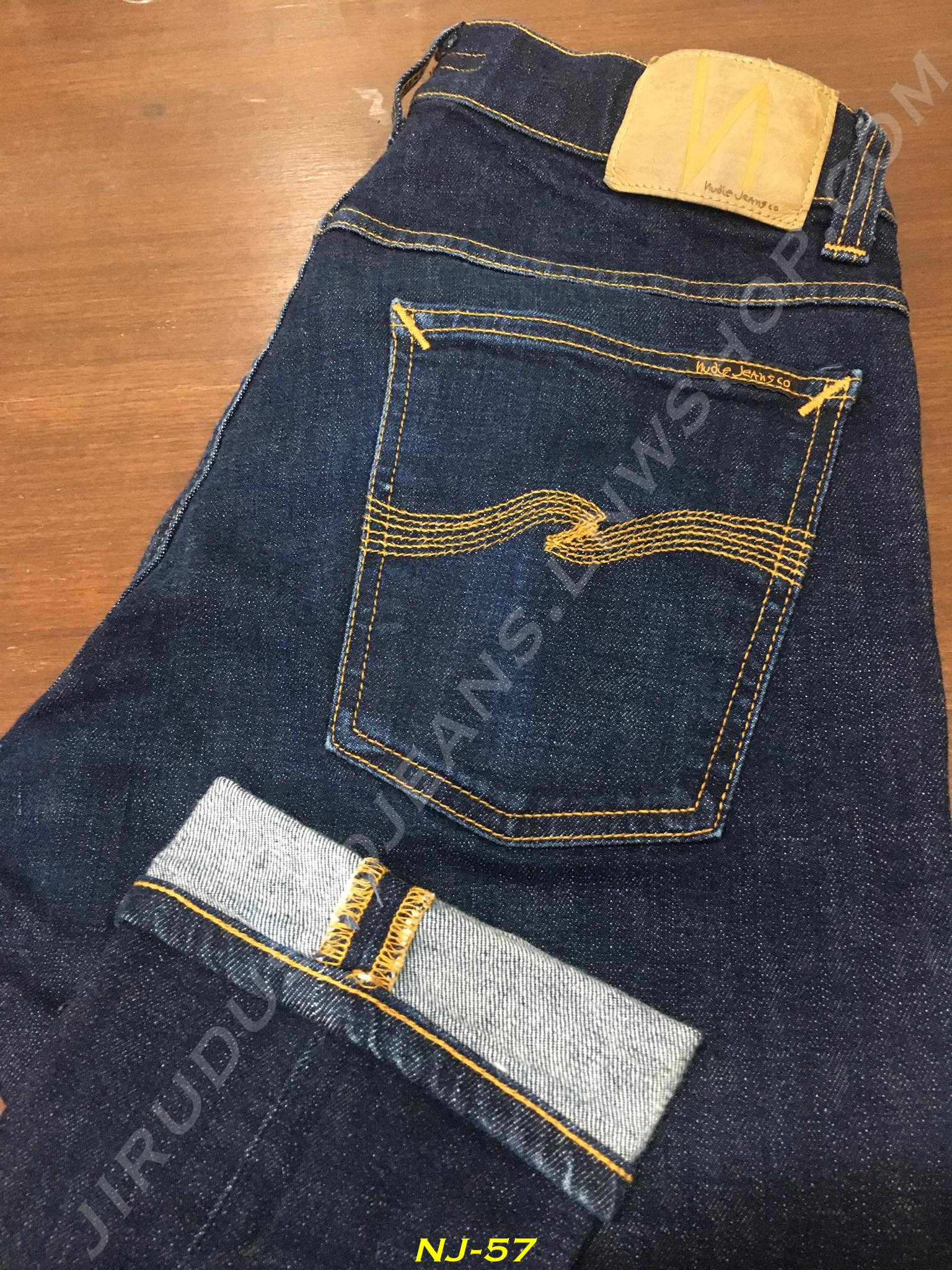 57. Nudie Jeans - Tight Terry - Rinse Twill ทรงเดฟ ผ้าดิบ 11.5oz. เอว 31 ยาว 30 Made in Italy