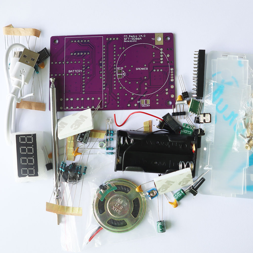 ชุดคิทเครื่องรับวิทยุ FM ใช้ไอซี RDA5807M พร้อมกล่อง