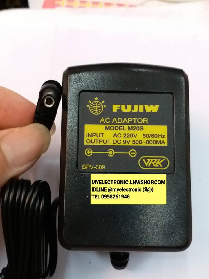 ขาย , อะแดปเตอร์9V , DC , 500-800mA , ชนิดขั้ว+อยู่ใน รุ่น , M20S , ยี่ห้อ , FUJIW , AC , ADAPTER , DC , อะแดปเตอร์9VDC , 500MA , ราคา , ตัวละ , . . . . , หน่วย , บาท