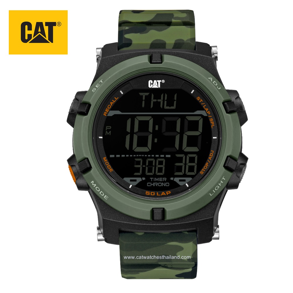นาฬิกา CAT ระบบดิจิตอล รุ่น CROSSFIRE รหัส OB.147.23.143 (สีเขียวลายพราง)