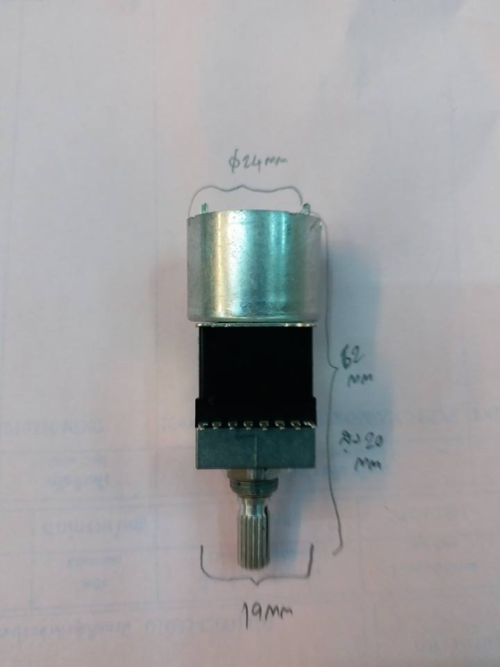 โวลุ่ม100KBชั้นเดียว8ขาแกน+เกลียวยาว20มม.แกนเฟืองโวลุ่ม100KBหลังมอเตอร์โวลุ่ม100KBติดมอเตอร์แกน+เกลียวยาว17มมโวลุ่มมีมอเตอร์100KBราคาตัวล่ะขนาดตัวยาว62มม.กว้าง19มม.สูง20มม.เส้นผ่านศูนย์กลางมอเตอร์อ้วน20มม.