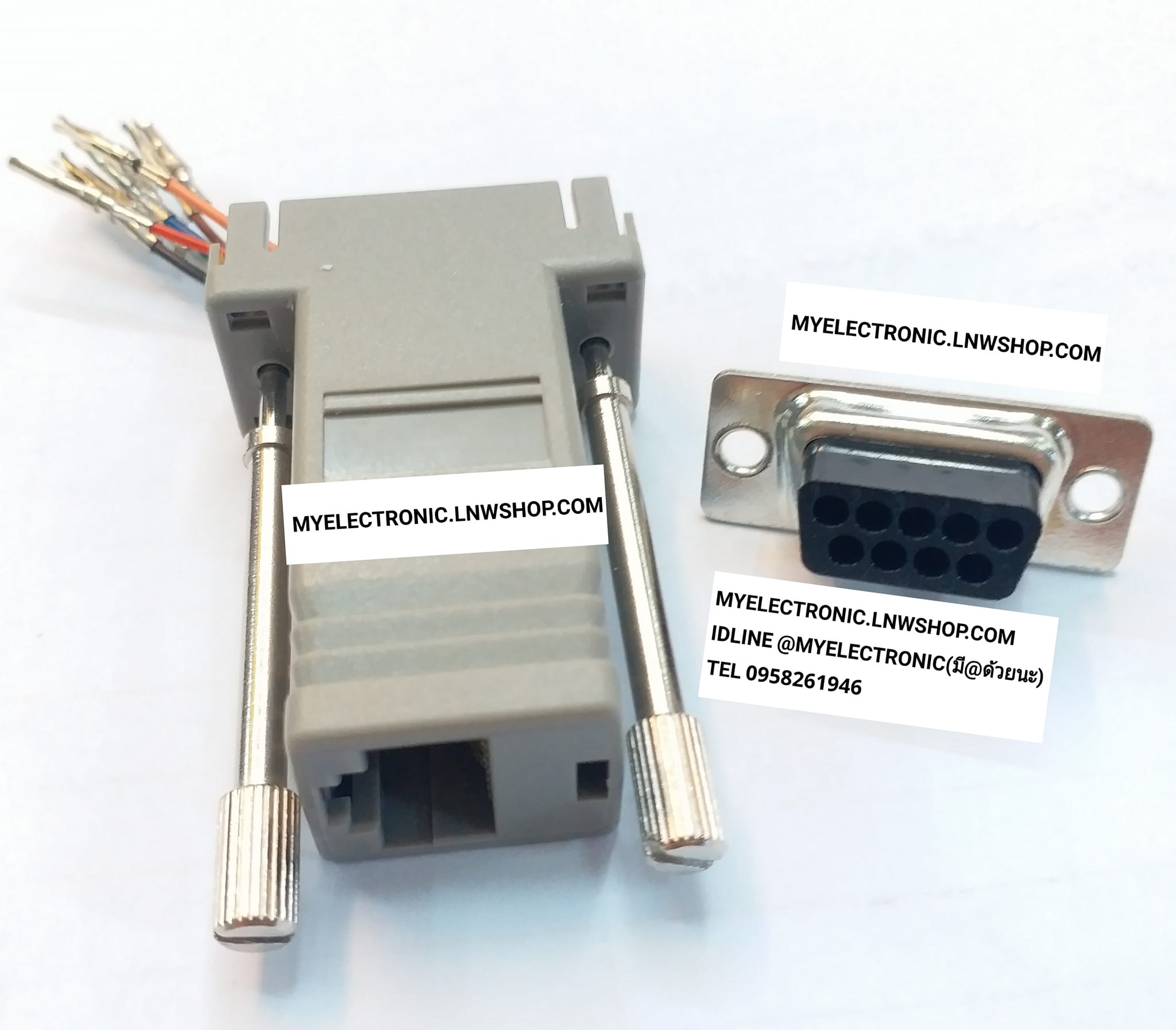 ขาย แจ็คDB9ตัวเมียท้ายโมดูล่าแจ็ค แจ็คDB9ตัวเมียพร้อมฝาครอบ ราคาชุดละ . . . บาท มีหน้าร้านอยู่บ้านหม้อ กรุงเทพ ส่งของเร็ว มาซื้อหน้าร้านได้