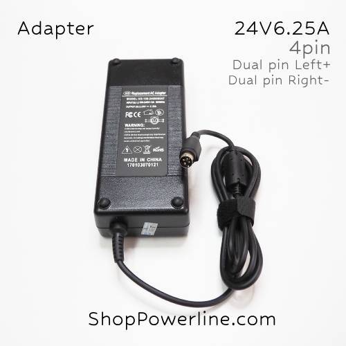 อะแดปเตอร์ Adapter 24V 6.25A (4Pin)(Dual Pin Left+, Right-)