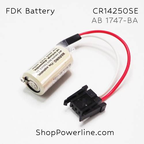 แบตเตอรี่ Battery FDK (CR14250SE, AB 1747-BA, AB 1769-BA) 3V (Black Plug)