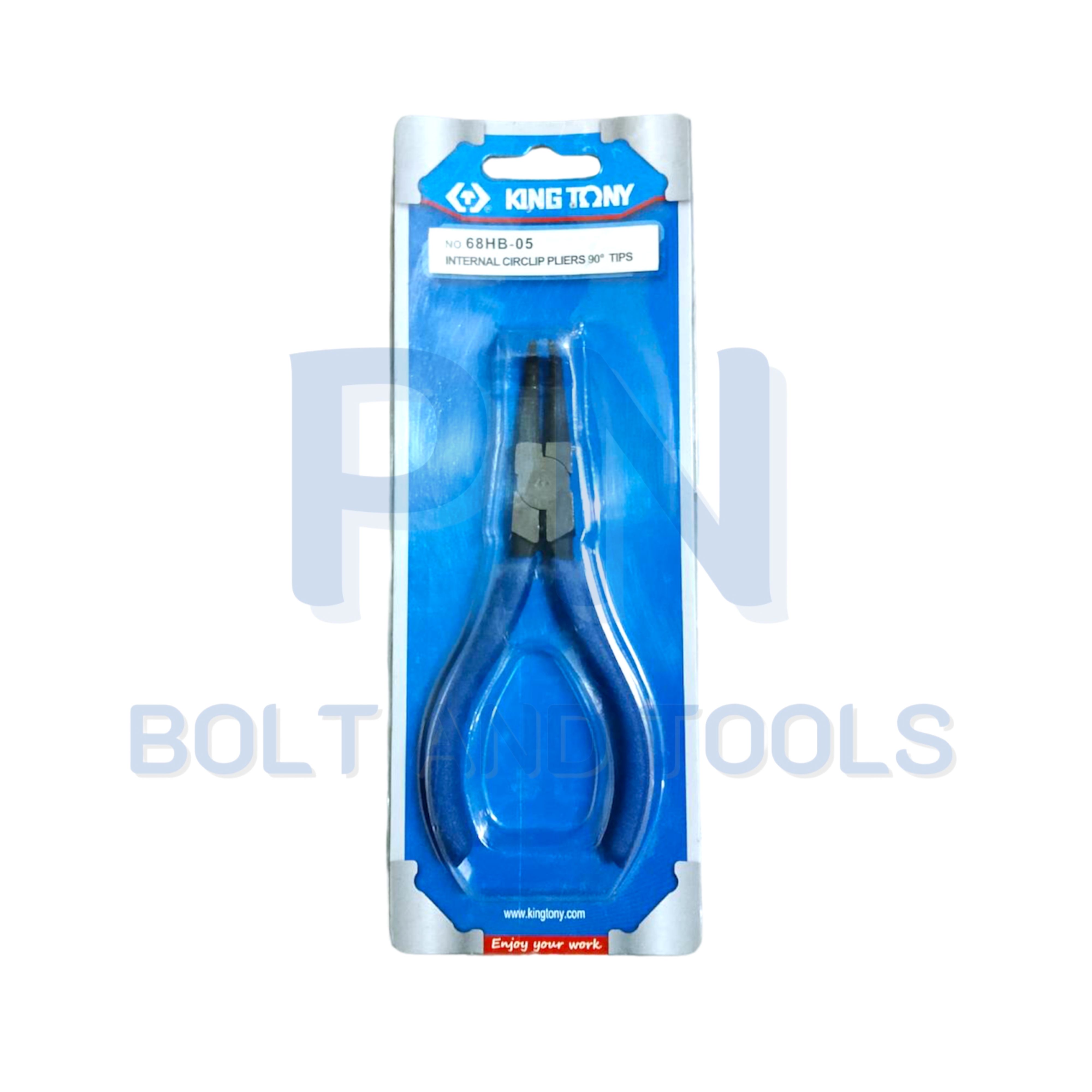 คีมหนีบแหวนปากงอ KINGTONY No.68HB Angled Pattern Circlip Pliers