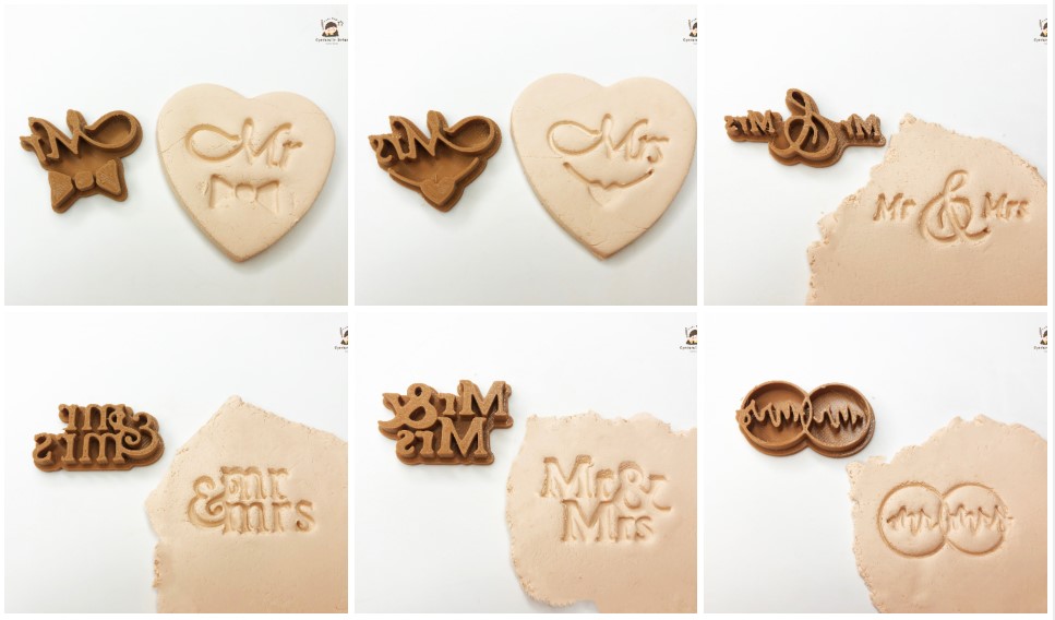 พิมพ์ Stamp ลาย Mr & Mrs (เลือกแบบด้านใน)