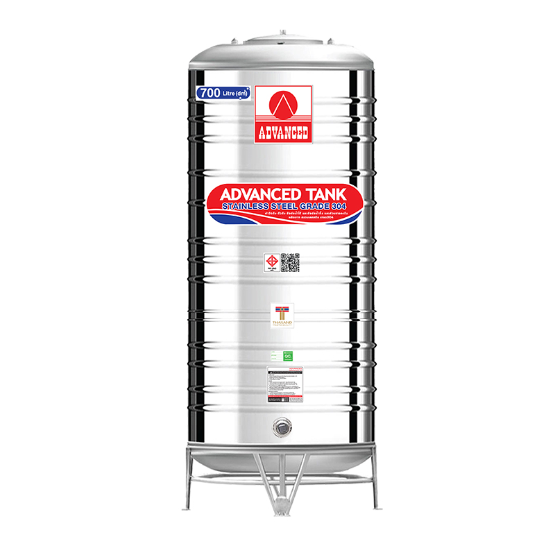 แท้งค์น้ำ สแตนเลส แอ็ดวานซ์ ADVANCED รุ่นพื้นนูน AV700 ขนาด 700 ลิตร (มอก.)