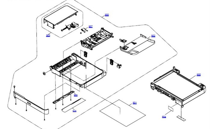 "ชุดฟีด ADF หัวสแกน ตำแหน่ง 900" ADF ASSY EPSON L5190
