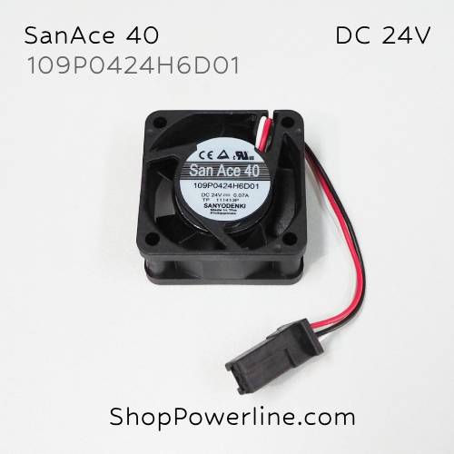 พัดลม Fan SanAce40 (109P0424H6D01) DC24V 40x40x20mm 0.07A (3wire Fanuc Plug)
