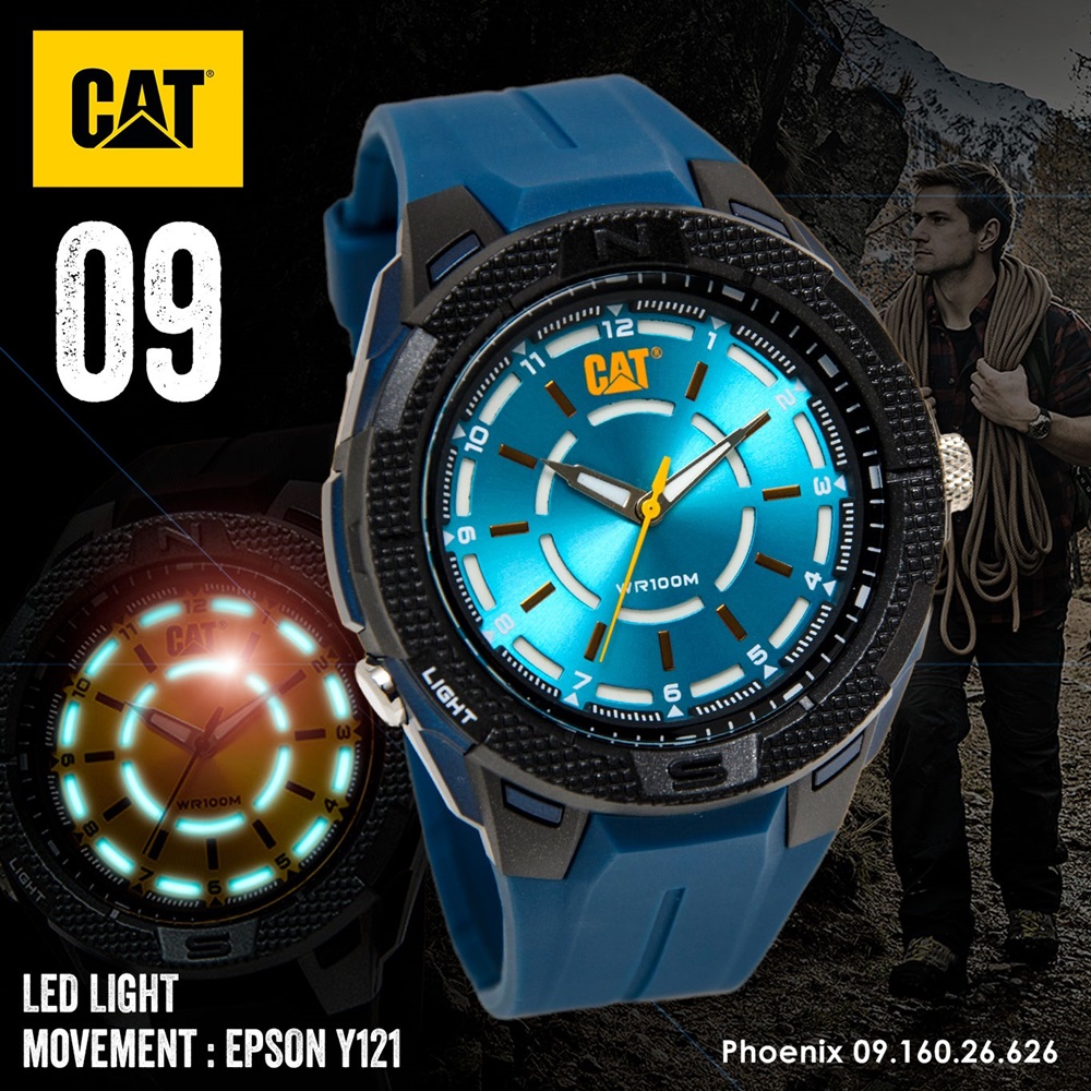 นาฬิกา CAT รุ่นลิมิเต็ดปี 2020 รุ่น Phoenix 09 สีน้ำเงิน รหัส Phoenix 09.160.26.626