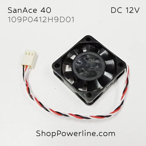 พัดลม Fan SanAce40 (109P0412H9D01) DC12V 40x40x10mm 0.07A (3wire White B2 Plug)