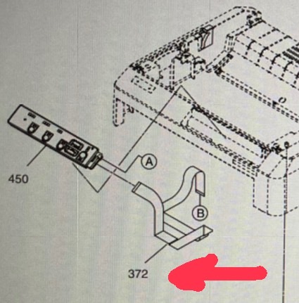 "สายแพรปุ่มกด" HARNESS (FFC HARNESS) EPSON LQ-590/LQ-2090 (ตำแหน่ง 372)