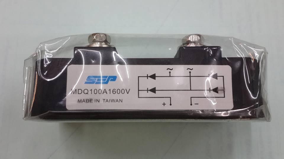MDQ100A1600V ไดโอดบริดจ์เร็กติไฟร์ขันน็อต 1เฟส 100A 1600V