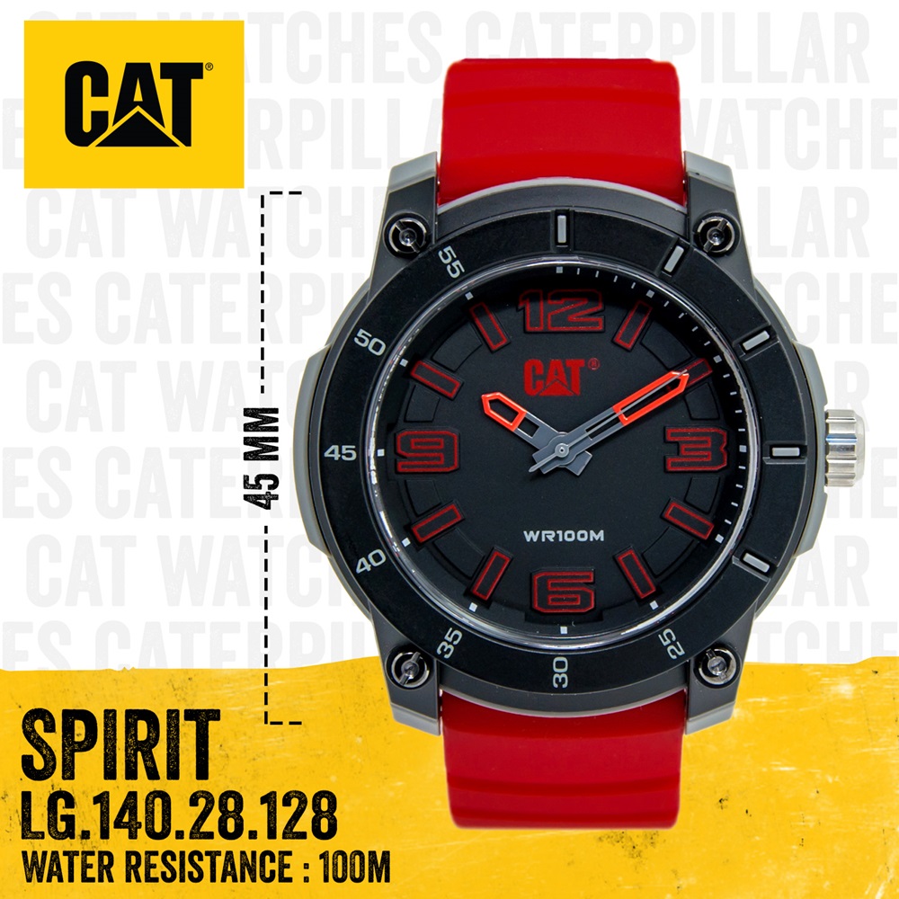 นาฬิกาข้อมือ CAT รุ่น SPIRIT LG รหัส LG.140.28.128 (สีดำ-แดง)