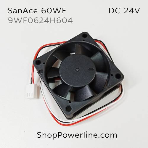 พัดลม Fan SanAce60WF (9WF0624H604) DC24V 60x60x20mm 0.15A (3wire White B2 Plug)