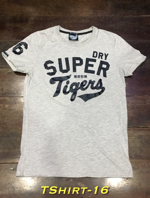 16. เสื้อยืด SuperDry ผู้หญิง แท้ มือสอง Champion Tigers 76 Size M อก 37