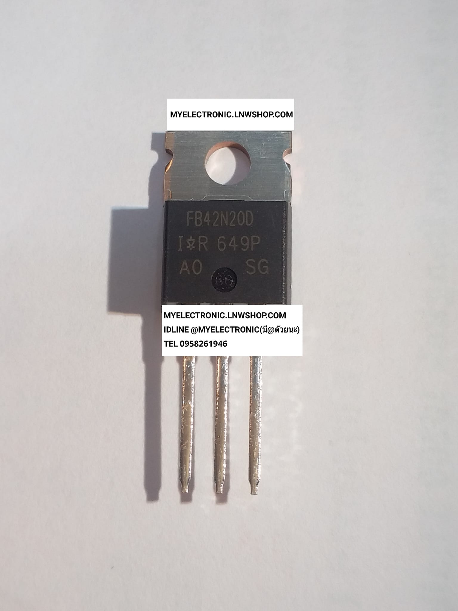 ขาย IRFB42N20D ตัวถัง TO-220 ยี่ห้อ มอสเฟต MOSFET IR FB42N20D ราคา ตัวละ . . . . หน่วย บาท