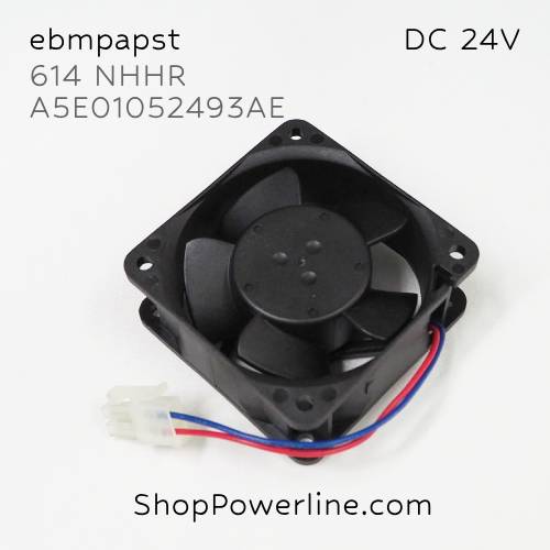 พัดลม Fan ebmpapst (614NHHR, A5E01052493AE) DC24V 60x60x25mm 0.125A 3.0W (2wire White D3 Plug)